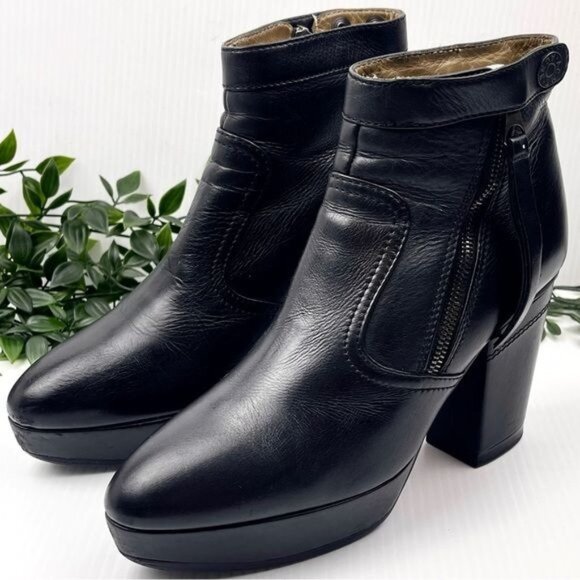 Acne Studios 'Track' block heel platform Black Ankle Boots 6.5 - Picture 1 of 14